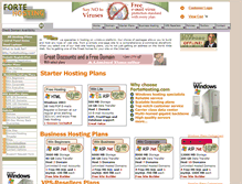 Tablet Screenshot of fortehosting.com